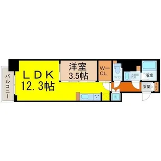 スリーアイランドタワー久屋大通【12階】の間取り