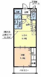 フローラ河内長野【206号室】の間取り