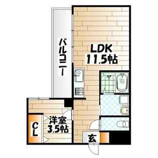 三萩野ビル【609号室】の間取り