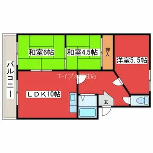 マンション進幹【312号室】の間取り