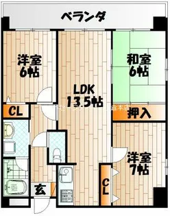 パストラール【501号室】の間取り