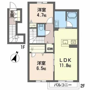 クリスタル【0203号室】の間取り