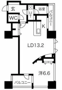 アルグラッド ザ・タワー心斎橋【22階】の間取り