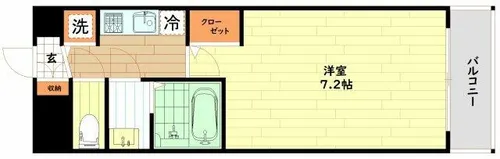 メインステージ大阪福島【6階】の間取り