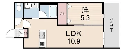 ウェルスクエア西宮北口【4階】の間取り