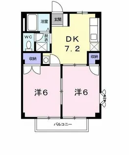 クレセント新町【1階】の間取り
