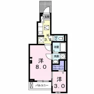 メゾン・ド・カルム【1階】の間取り