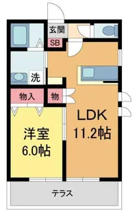 アルバ上甲東園【203号室】の間取り