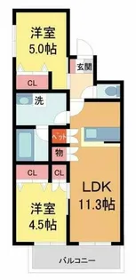 (仮称)西宮市甲子園四番町ヘーベルメゾン【102号室】の間取り