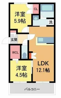 Maison Bonheur【203号室】の間取り