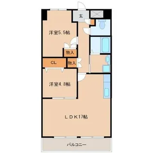 レジデンシア塚口【2階】の間取り