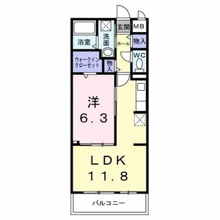 メゾンルミネ若松【3階】の間取り
