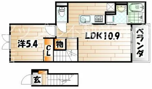 オーブアビタシオン【2階】の間取り