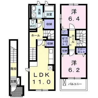 スマート ハズ【2階】の間取り