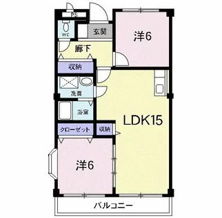 グリーンハイツ芝Ⅰ【2階】の間取り
