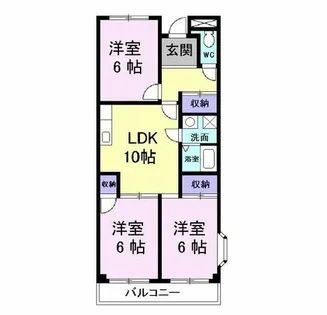 グリーンハイツ芝Ⅱ【2階】の間取り