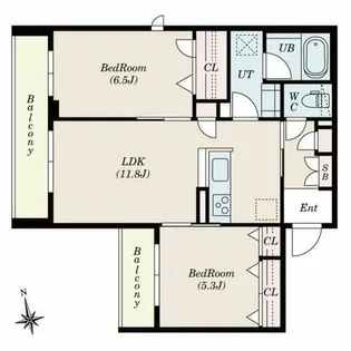 ゼストグリナージュ【3階】の間取り