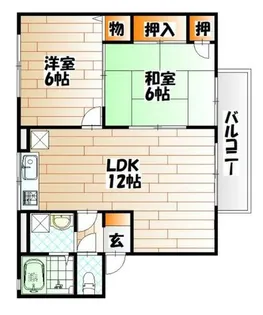 セジュール富野【1階】の間取り