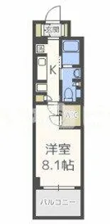 コンフォリア北堀江一丁目【1308号室】の間取り