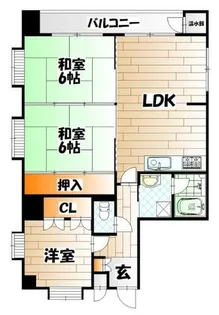 山内シャルム黄金3【4階】の間取り