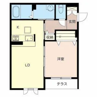シャーメゾン新野辺【101号室】の間取り