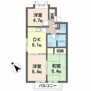 松本駅前ハイツ【0203号室】の間取り