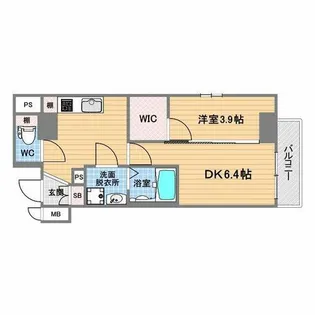 ソルテラス甲子園口クレアスト【4階】の間取り