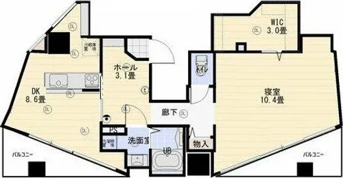 パックス荒畑 2【10階】の間取り