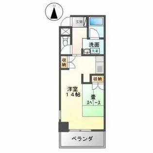 鶴舞ガーデンコート【13階】の間取り