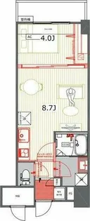 TQレジデンス名古屋錦(旧CASSIA錦本町通)【6階】の間取り