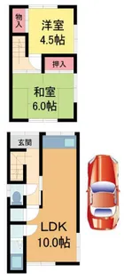 兵庫県川西市新田2丁目【一戸建】の間取り