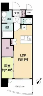 セレニテ阿波座ミラク【3階】の間取り