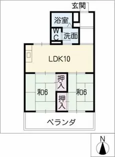 二葉レヂデンス【3階】の間取り