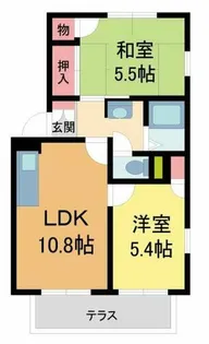 HOUSE M2【101号室】の間取り