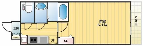 プレサンス梅田北ザ・ライブ【2階】の間取り