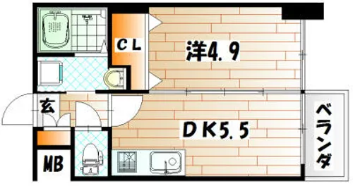 No.63 オリエントキャピタルタワー【918号室】の間取り