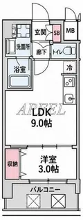 スプランディッド弁天町WEST【6階】の間取り