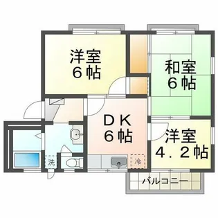 イワサキハイツ【2階】の間取り
