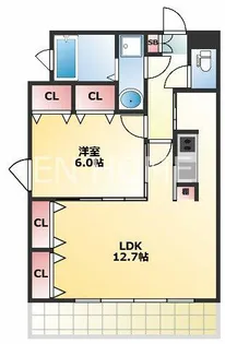 キャピトル安堂寺【303号室】の間取り