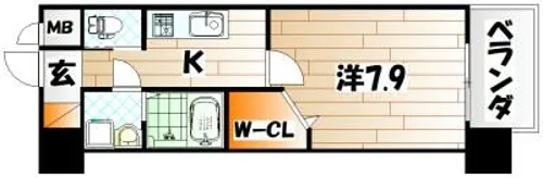 アクシオ北九州【8階】の間取り