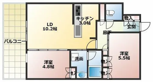 アーバンパーク淡路【4階】の間取り