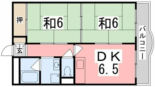 ダイヤマンション【4-C号室】の間取り