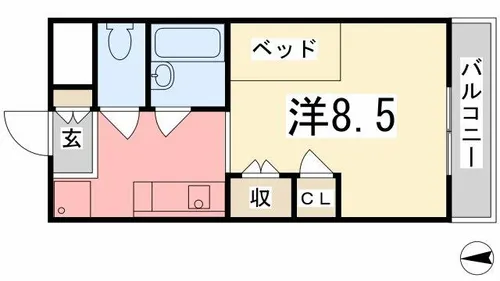 オーキッドコート【306号室】の間取り