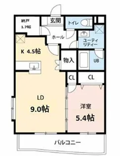 サンライズヒル【3階】の間取り