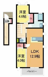 ガーデンハウスIII【201号室】の間取り