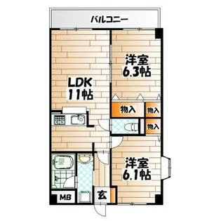 Be Stage【102号室】の間取り