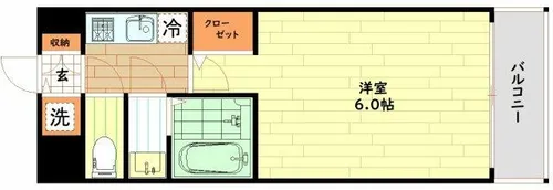 エスリード大阪梅田リュクス【5階】の間取り