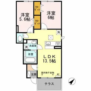 メゾンSakura【1階】の間取り