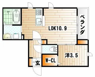 コンコード柳町【201号室】の間取り