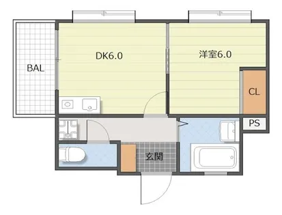 アルシュ・アベニール城野【5階】の間取り